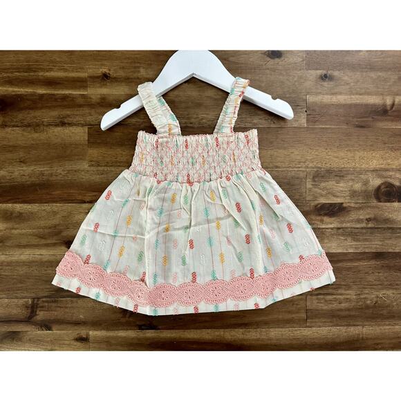 NWT Matilda Jane Dream Chasers In The Hammock Sleeveless Smocked Pink Tank Top 2 - Picture 2 of 5